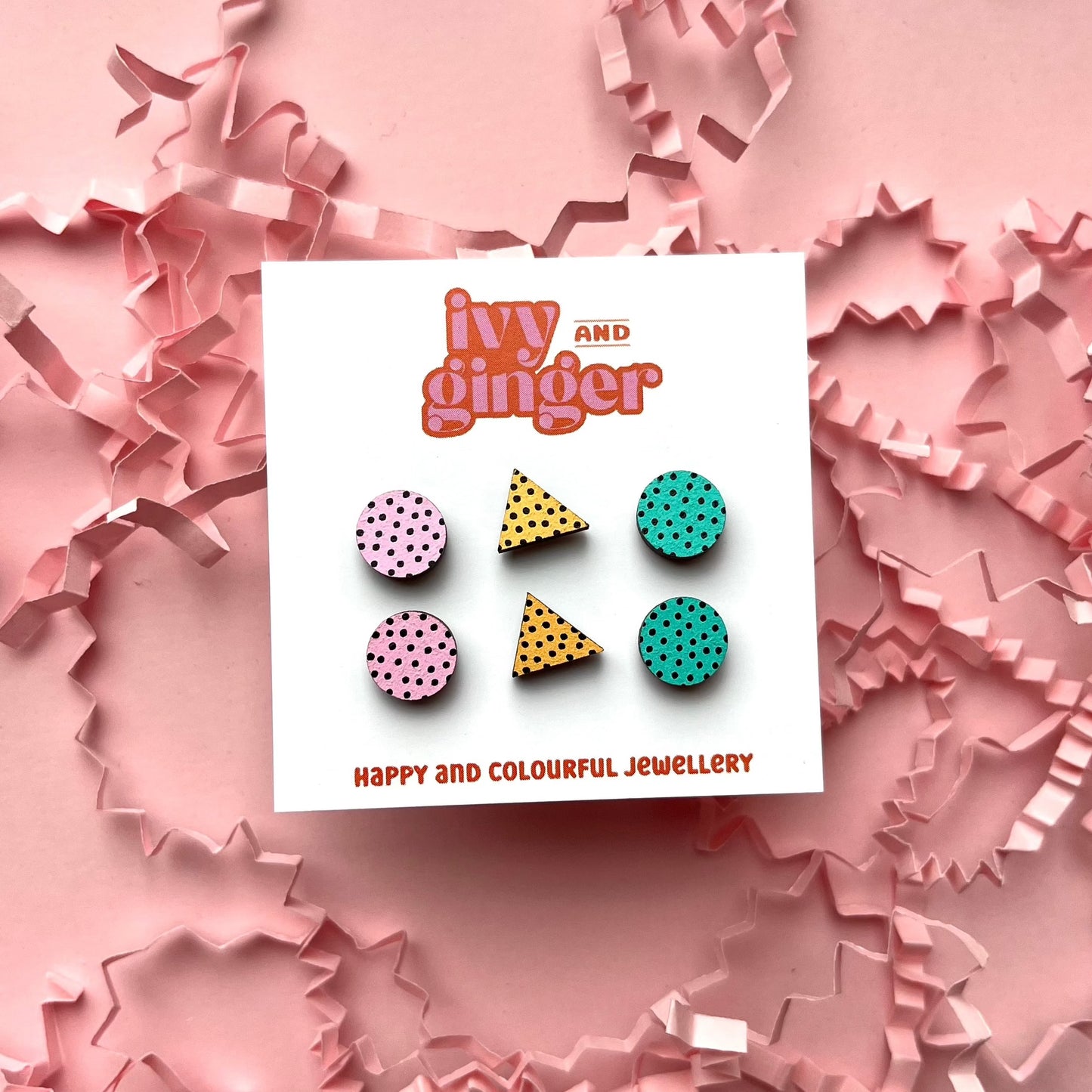 80's retro mini stud earrings set