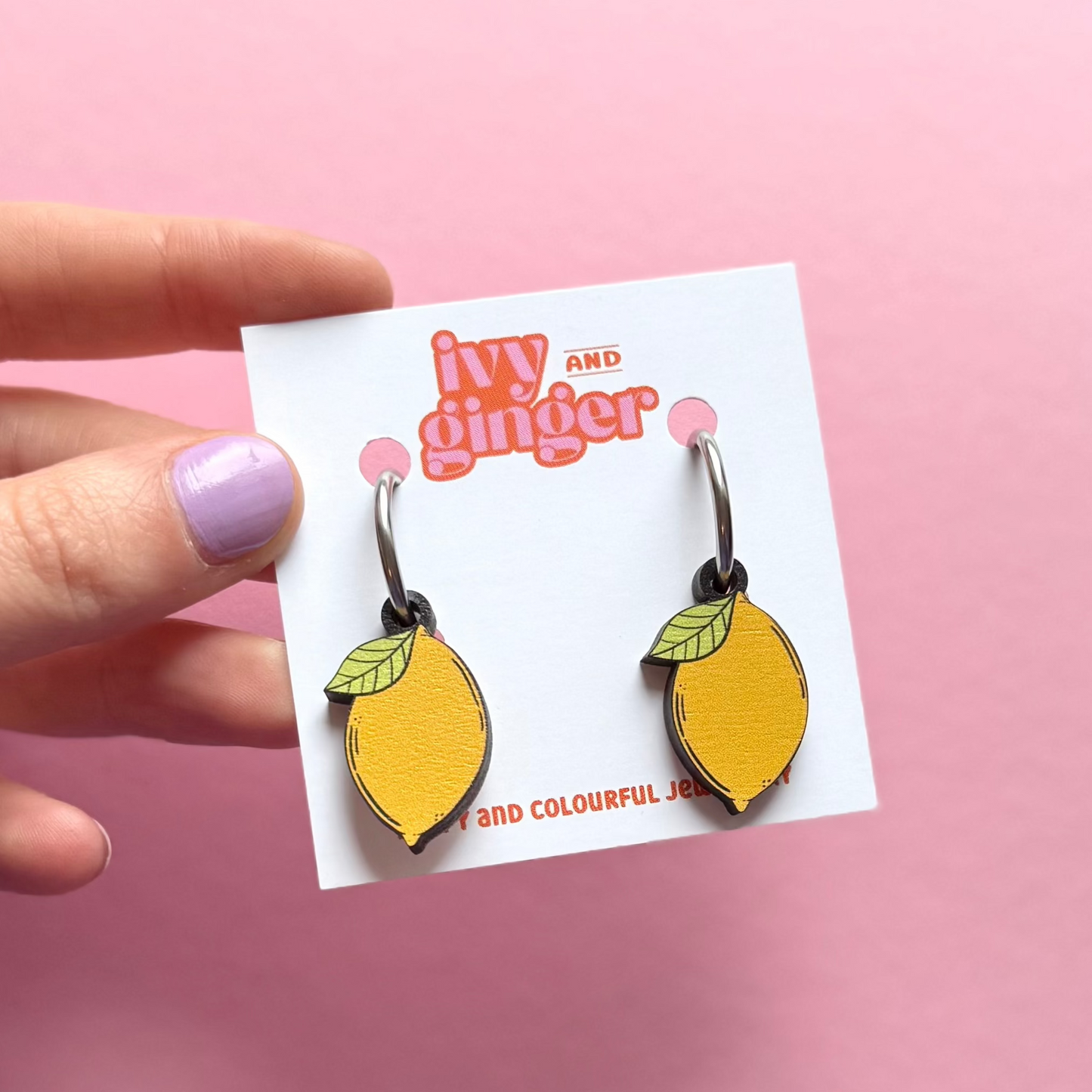 Lemon Statement Dangle Earrings