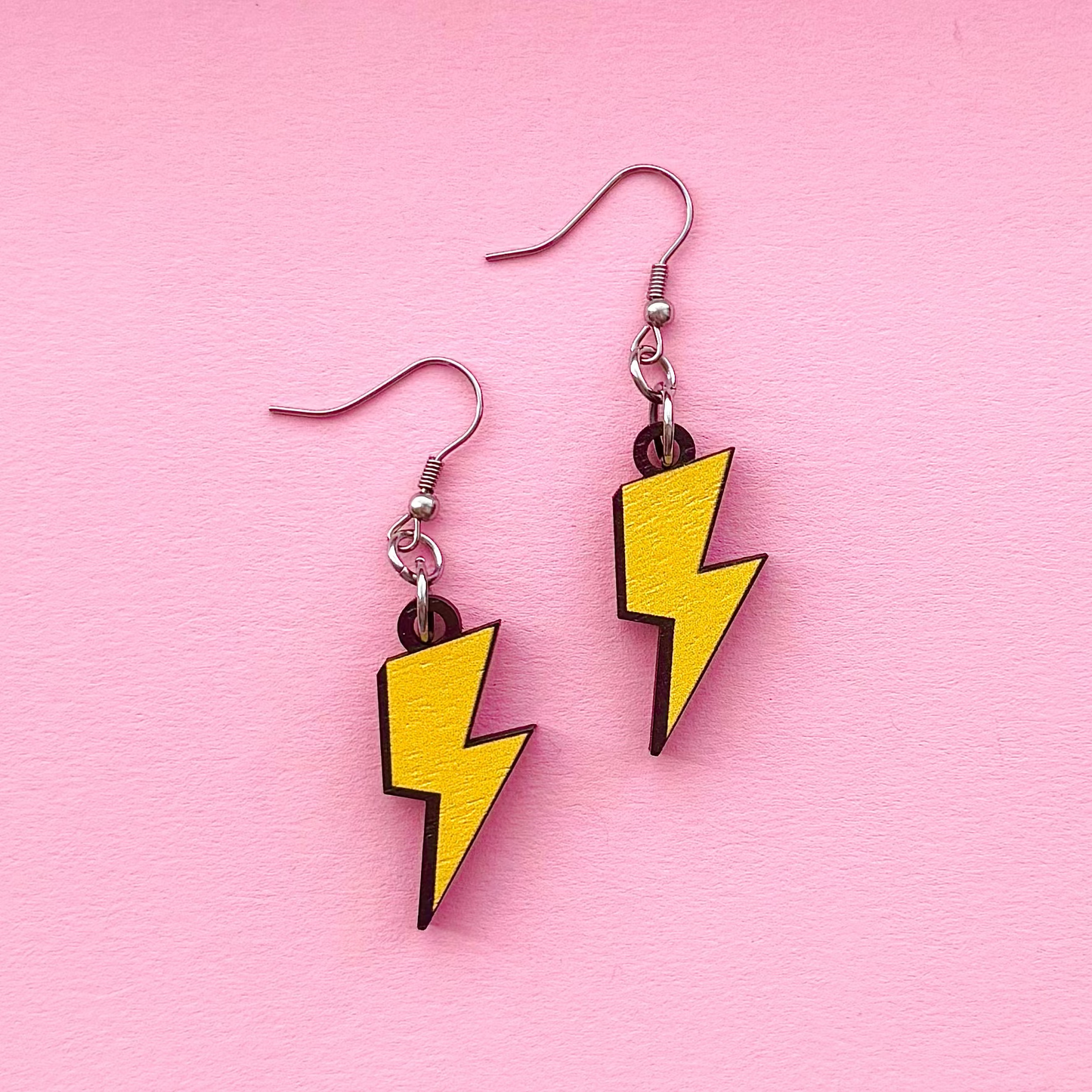 Lightning bolt drop dangle earrings