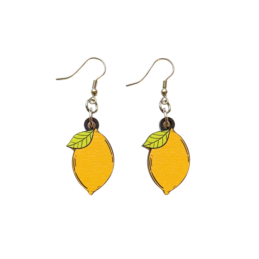 Lemon Statement Dangle Earrings
