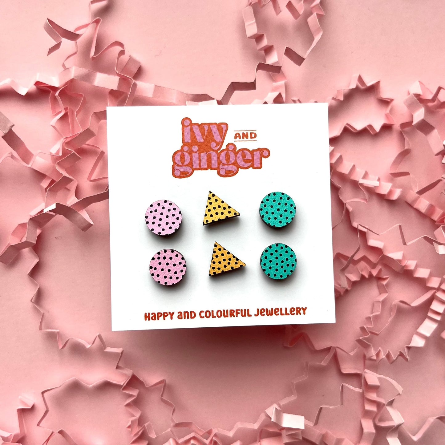 80's mini stud earrings set