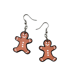 Gingerbread Man Dangle Earrings