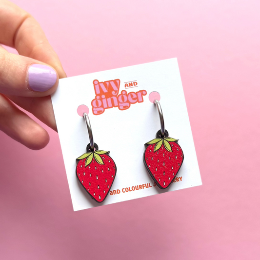 Strawberry Statement Dangle Earrings