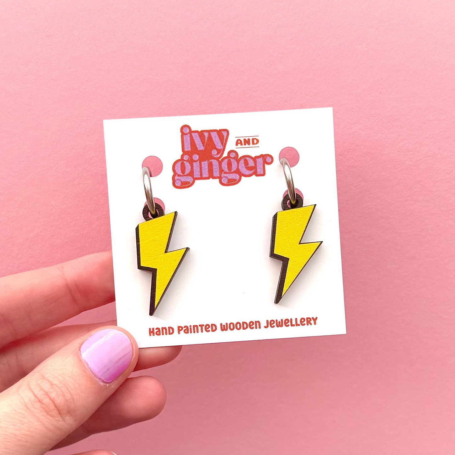 Lightning bolt drop dangle earrings