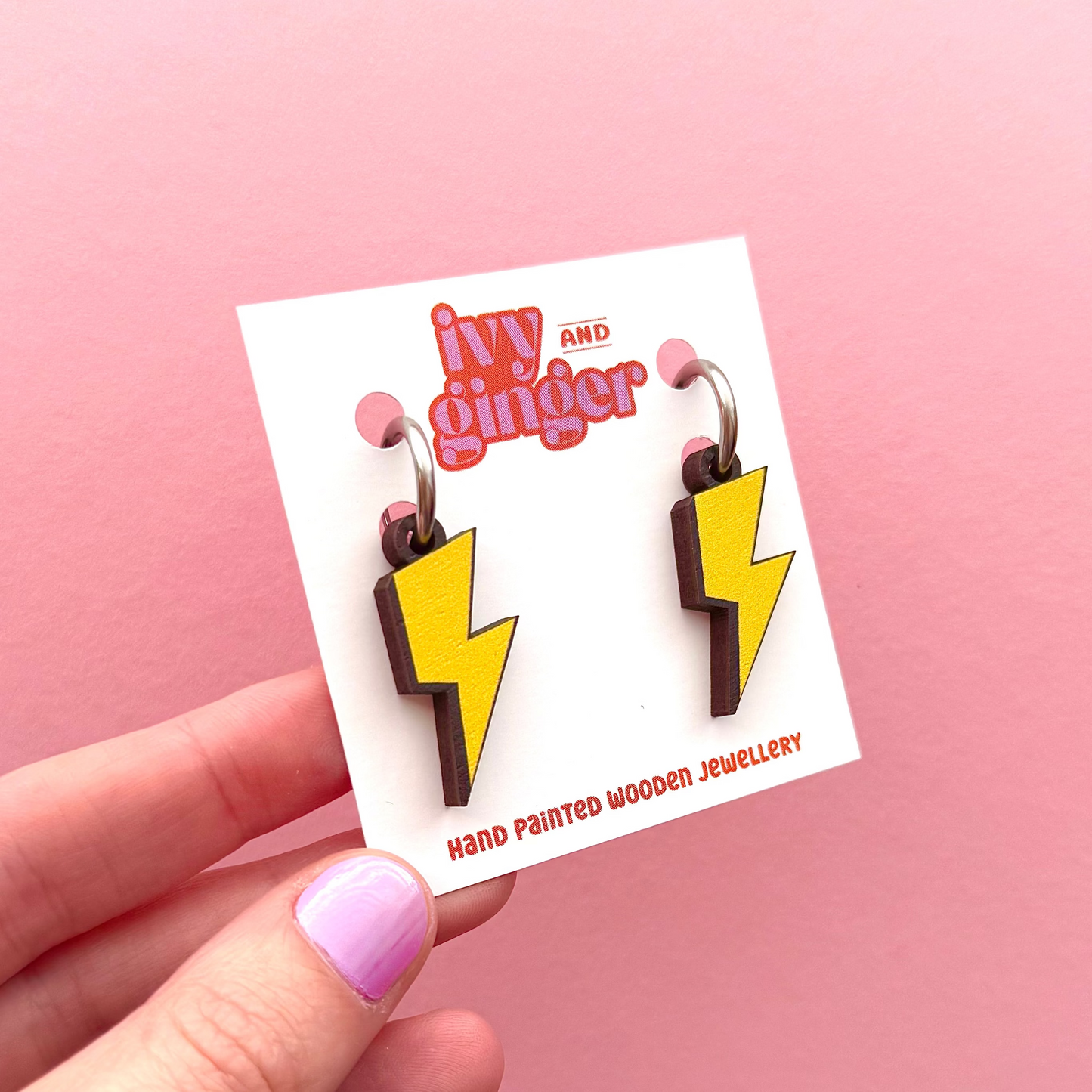 Lightning bolt drop dangle earrings