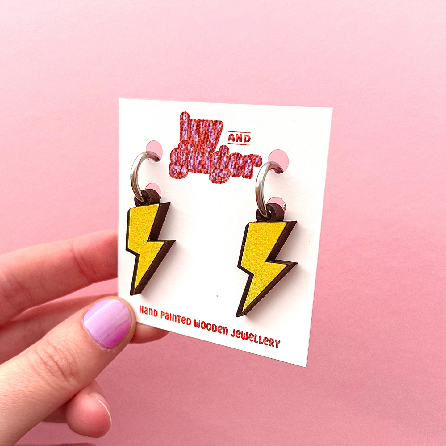 Lightning bolt drop dangle earrings