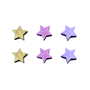 Gold star stud earrings set